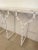 Contemporary Console Table Y White Lacquered Metal Brass and Marble. Italy For Sale - Image 4 of 12