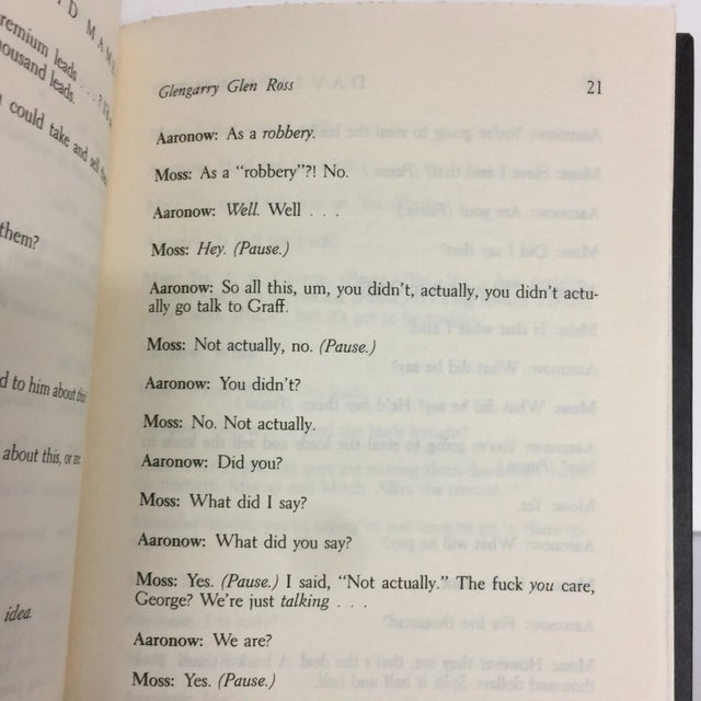 David Mamet Glengarry Glen Ross 1983 For Sale In New York - Image 6 of 7