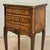 Pair of French Marble Top Marquetry Side Tables ~ Nightstands For Sale - Image 9 of 18