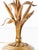 Metal Vintage French Gilt Wheat Sheaf Table Lamp with New Silk Lampshade, 1950s For Sale - Image 7 of 18