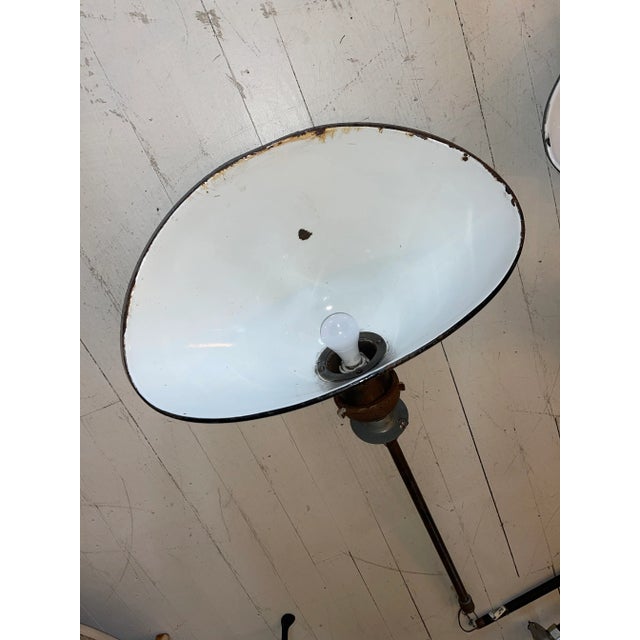 1930s Industrial Pair of Drop Pendants From France For Sale In Chicago - Image 6 of 7