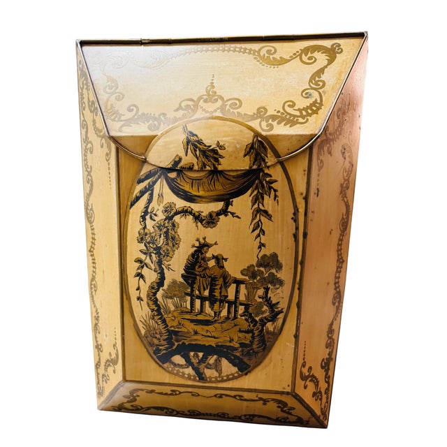 Antique Hand Painted French Blanket/Laundry Bin For Sale - Image 11 of 12