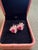 Bochic “Orient” Natural Ruby & Topaz Earrings Set In 18K Yellow Gold & Silver, 2 pieces For Sale - Image 6 of 12