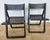Black Vintage French Folding Chairs, 1979, Set of 2 For Sale - Image 8 of 14