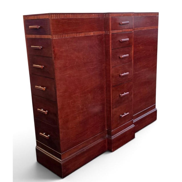 Rare Kittinger Architectural Cherry Freestanding 18-Drawer Commode, Late 20th Century For Sale - Image 10 of 12