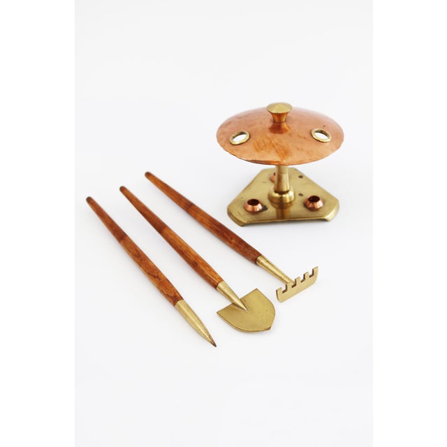 Brass and Copper Cactus & Bonsai Planting Set, 1960s, Set of 4 For Sale - Image 4 of 8