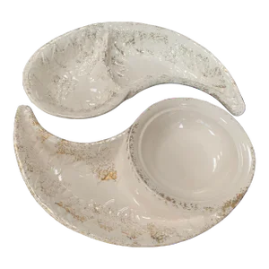 Mid-Century California Pottery Chip & Dip Serving Trays