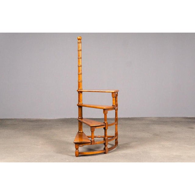 English Style Practical Library Staircase For Sale - Image 3 of 16