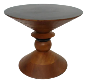 Prototype Herman Miller Turned Walnut Side Table