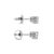 Unisex 14k White Gold 0.44ctw Round Diamond Screw Back Petite Stud Earrings, A Pair For Sale - Image 4 of 8