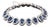 22.10 Ct Natural Sapphire & Diamond Tennis Bracelet For Sale