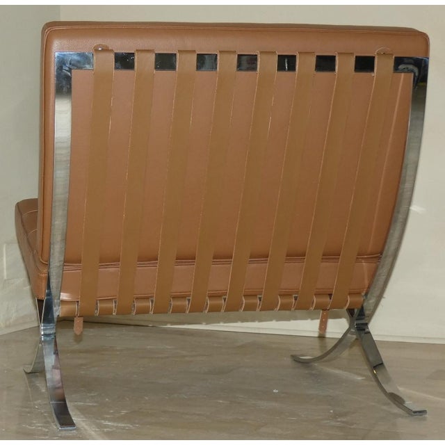 1980s Chair in Steel and Leather in the Style of Knoll, 1980s For Sale - Image 5 of 18