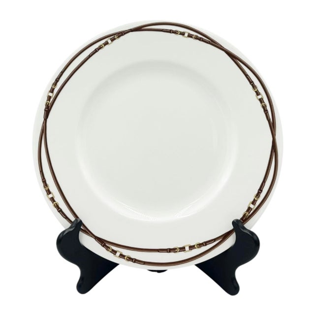 Ralph Lauren Ralph Lauren Bromley Equestrian Horsebit Bone China Plate 11"d For Sale - Image 4 of 9