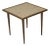Italian Midcentury Brass Coffee Table with Marble Top and Tapered Legs For Sale