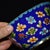 Metal Handmade Cloisonne Tea Bowl, Wire Inlaid Pink Peony on Deep Blue, Chinoiserie Decor For Sale - Image 7 of 9