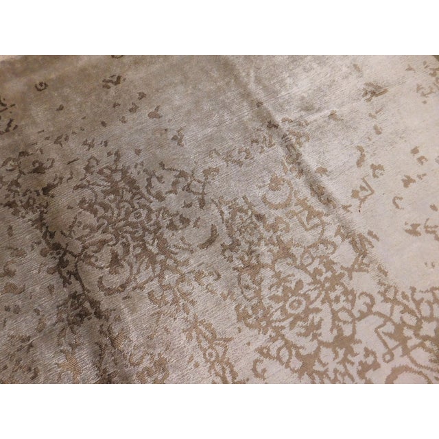 Hand Knotted Bamboo Silk Rug. 8'1"x 10'1" For Sale - Image 12 of 18