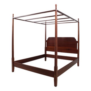 Wright Table Co Mahogany King Size Poster Bed For Sale