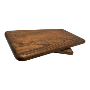 Vintage Unique Oak Wood Rectangular Lazy Susan