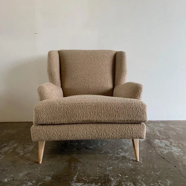 Mid Century Style Toast Wingback Chair For Sale - Image 12 of 13