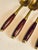 Mid 20th Century Rosewood & Brass Desert Demitasse Spoons Set of 6 For Sale - Image 11 of 11