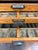 Antique Hamilton Marble Top Oak Letterpress Printer’s Type Cabinet For Sale - Image 11 of 12