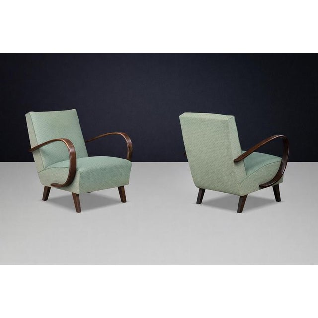 Art Deco Bentwood Lounge Chairs from Jindřich Halabala, 1940s, Set of 2 For Sale - Image 4 of 10
