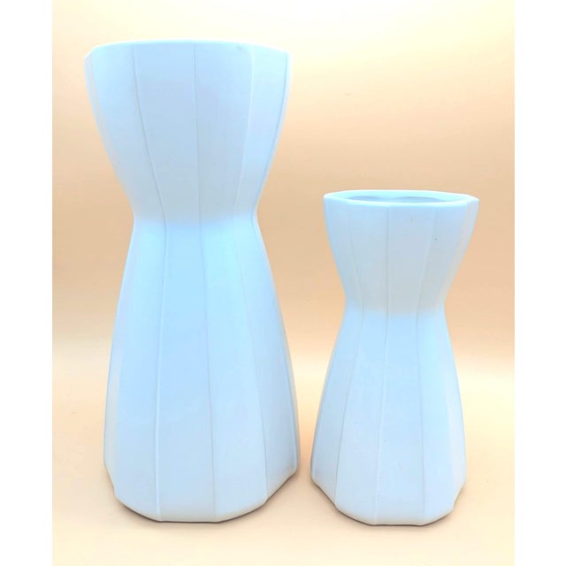 Umbra 1990s Jonathan Adler "Raya" Ceramic Vases Designed for Umbra, Set of 2 For Sale - Image 4 of 10
