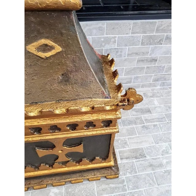 Metal 19th Century English Victorian Gothic Revival Rainwater Hopper For Sale - Image 7 of 11