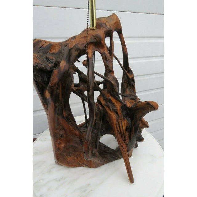 Mid Century Modern Natural Driftwood Tree Root Table Lamp Chairish