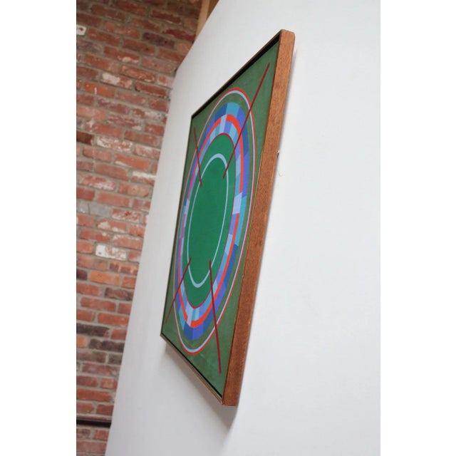 Mid-Century Modern Tom v. Schmitt Geometric Acrylic on Canvas Color Field Study For Sale - Image 3 of 13