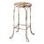 Vintage Twisted Iron Garden Stool With Wood Top For Sale