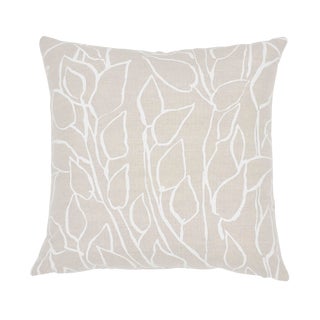 Contemporary Schumacher Solandra Vine Pillow in Natural For Sale