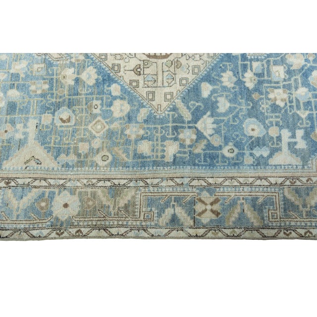 Blue Vintage Orient Rug For Sale - Image 8 of 12