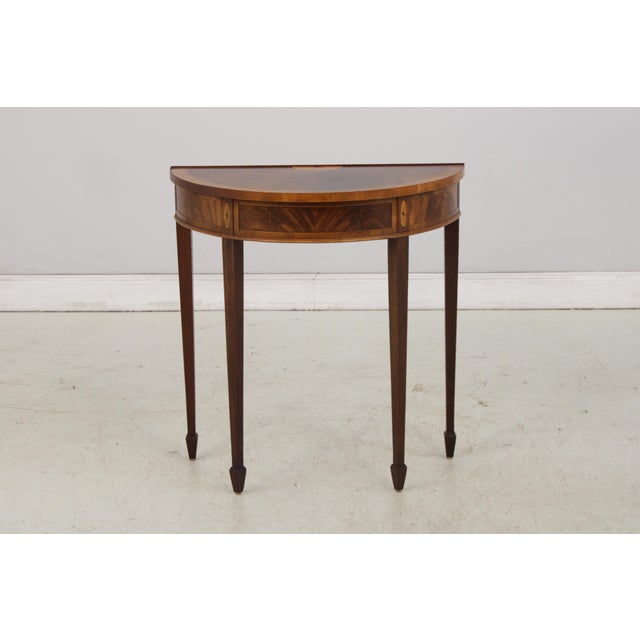 Age: Approx: 20 Years Old Details: Mahogany High Quality Construction Nice Inlay Work Throughout Federal Style Flame...
