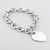 Vintage Tiffany & Co Sterling Silver Cable Link Bracelet With Heart Tag / Charm For Sale - Image 11 of 11