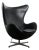 Set of Egg Chair and Ottoman in Aniline Leather with Polished Aluminium Base by Arne Jacobsen for Fritz Hansen, 2005 For Sale