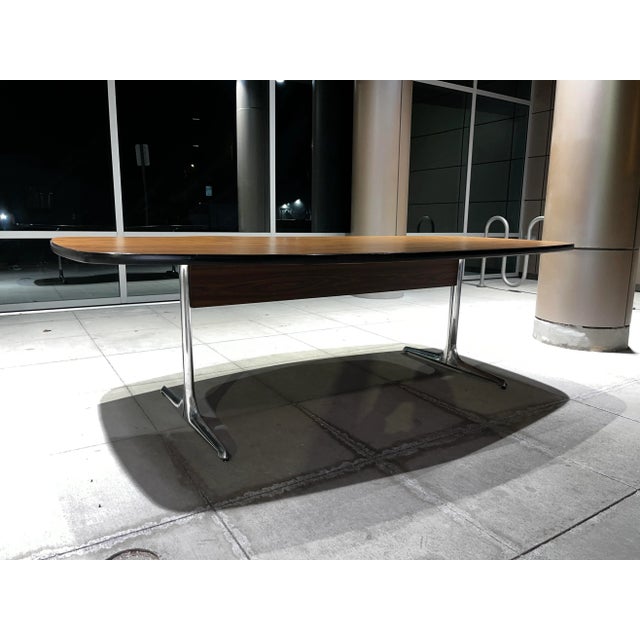 Early Walnut Writing Desk by George Nelson 96” For Sale - Image 12 of 12