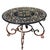 Rustic European Antique Italian Pietra Dura Inlaid Marble & Wrought Iron Dining Table For Sale - Image 3 of 6