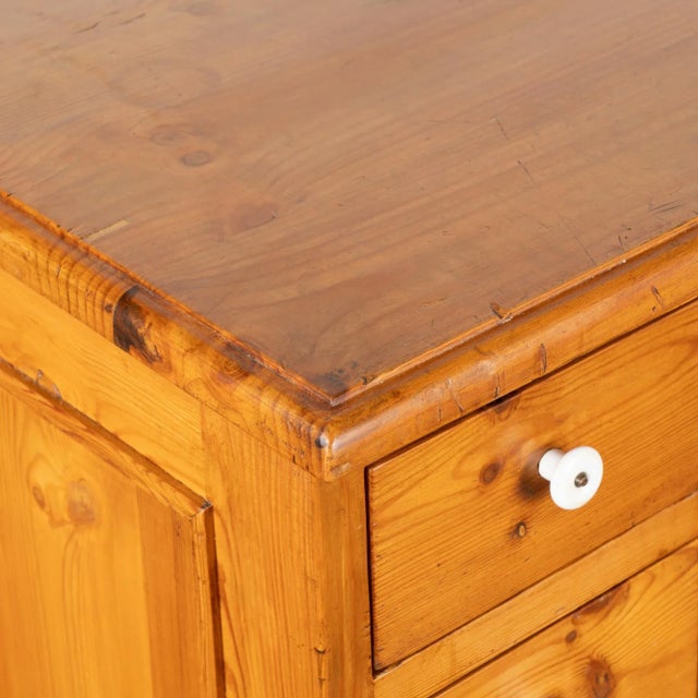 Brown Free Standing Pine Apothecary Counter With 64 Drawers, Kitchen Island Circa 1900's For Sale - Image 8 of 9