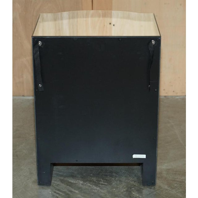 Bow Fronted Mirrored Glass Chest of Drawers with Side Tables, Set of 2 For Sale - Image 18 of 18