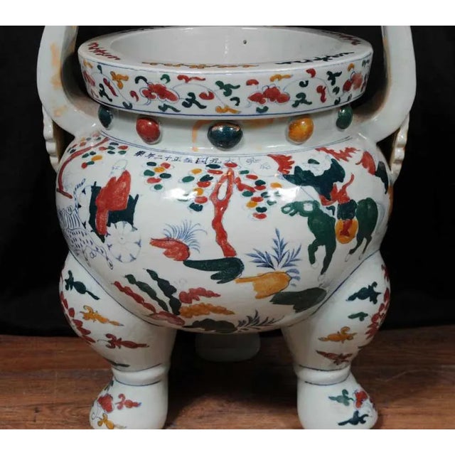 Japanese Arita Imari Koro Urn in Porcelain and Ceramic For Sale - Image 10 of 12