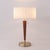 Mid-Century Modern Pasadena Scallop Table Lamp 27" H - Mid-Century Modern, Weathered Brass Base, Pull Chain Switch, Dimmable, Bulb Included For Sale - Image 3 of 6