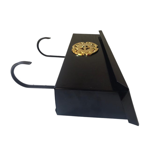 1950s Vintage Mid-Century Modern Metal Mailbox For Sale - Image 5 of 12