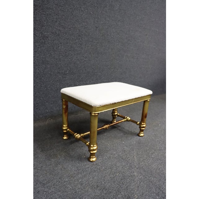 Mid 20th Century Hollywood Regency Gilt Footstool For Sale - Image 5 of 8