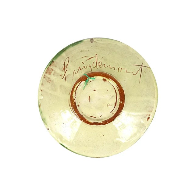 Mid-Century Ceramic Wall Plates with Fish Decor by Puigdemont, Set of 3 For Sale - Image 11 of 16