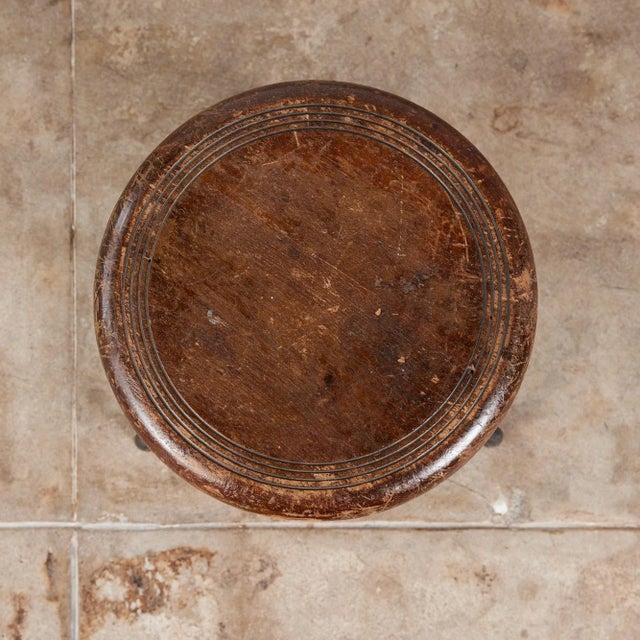 1990s Adjustable Stool With Wood Seat by Campbell Corporation For Sale - Image 5 of 13