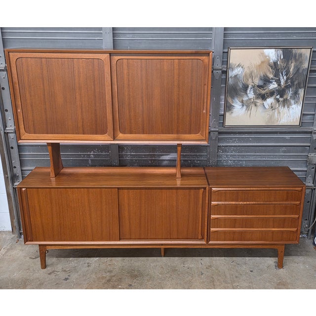 1950s 1950s Modular 3 Piece Danish Teak Hutch For Sale - Image 5 of 12