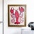 Original Lobster Painting in Ornate Gold Studded Frame, Oil on Canvas, 13" X 16" by Tatiana Duperault For Sale - Image 4 of 5