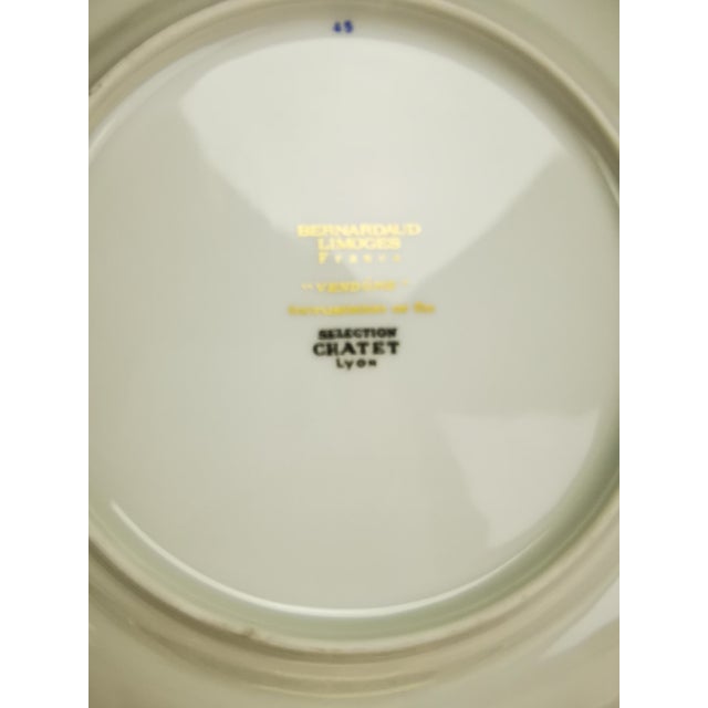 Blue and Gilt Dinner Plates by Bernardaud & Cie, 1960s, Set of 12 For Sale - Image 9 of 11