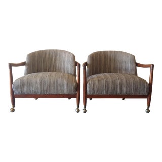 1950s Folke Ohlsson for Dux Club Chairs - a Pair For Sale
